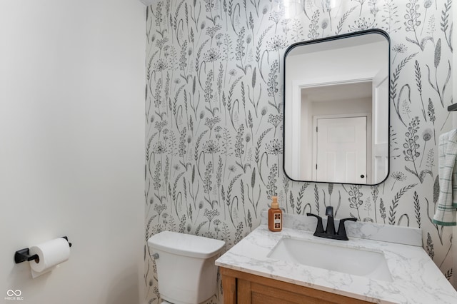 10274 S 400 W, Pendleton, IN 46064 - half bath featuring vanity and wallpapered walls