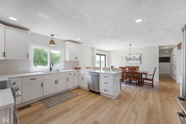 10274 S 400 W, Pendleton, IN 46064 - kitchen featuring dishwasher, plenty of natural light, range, light wood-style floors, and recessed lighting