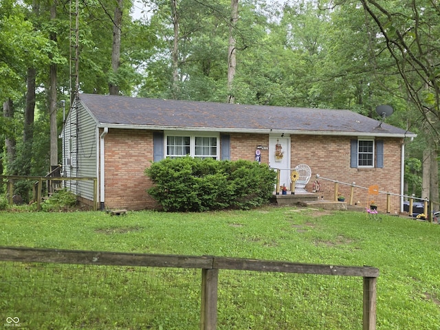 6305 W Hickory Hill Dr, North Vernon, IN 47265 - ranch-style home with brick siding and a shingled roof