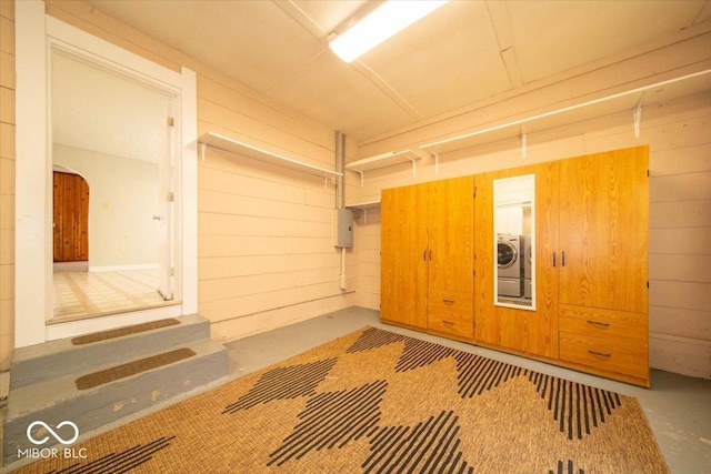 5 E Jefferson St, Maxwell, IN 46154 - below grade area featuring arched walkways and wooden walls
