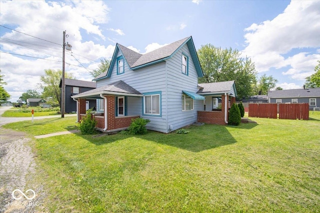 5 E Jefferson St, Maxwell, IN 46154 - view of side of property with roof with shingles and brick siding