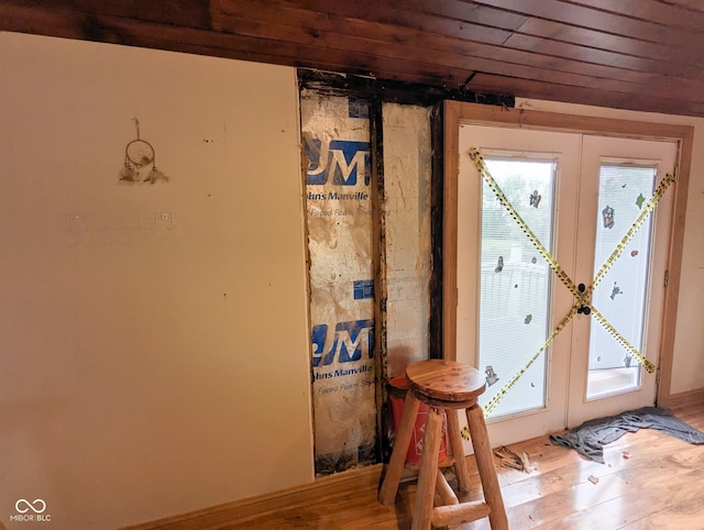 6336 N Carroll Rd, Indianapolis, IN 46235 - entryway with wood finished floors and french doors