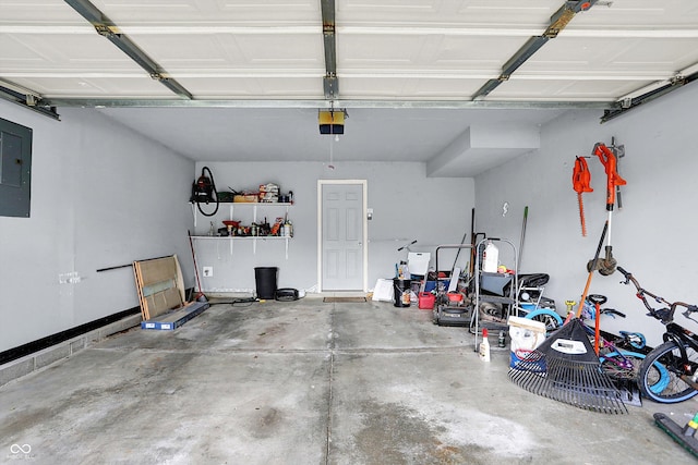 15264 Ten Point Dr, Noblesville, IN 46060 - garage featuring a garage door opener and electric panel