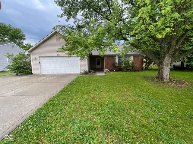 356 Seabreeze Cir, Avon, IN 46123 - single story home featuring an attached garage, concrete driveway, and a front lawn