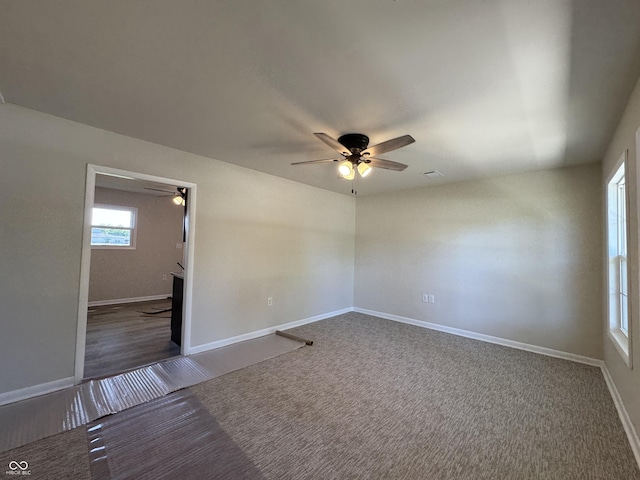 409 Parkway St, Whiteland, IN 46184 - unfurnished room with a ceiling fan and baseboards