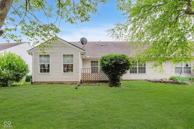 5939 Oberlies Way, Plainfield, IN 46168 - rear view of house featuring a lawn and a shingled roof