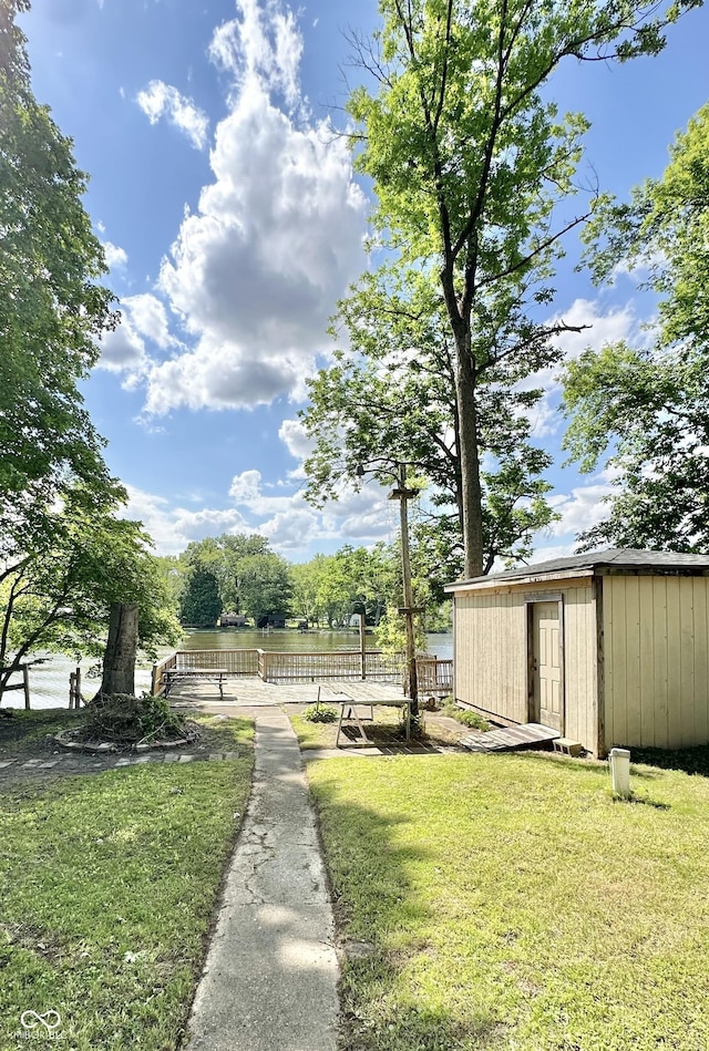 3594 Roland Dr, Kingman, IN 47952 - view of yard featuring a water view