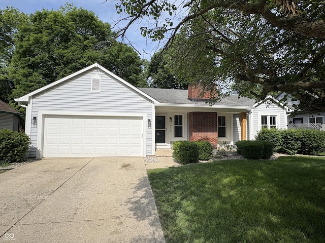 912 Delray Dr, Indianapolis, IN 46241 - single story home featuring driveway, an attached garage, a front lawn, brick siding, and roof with shingles