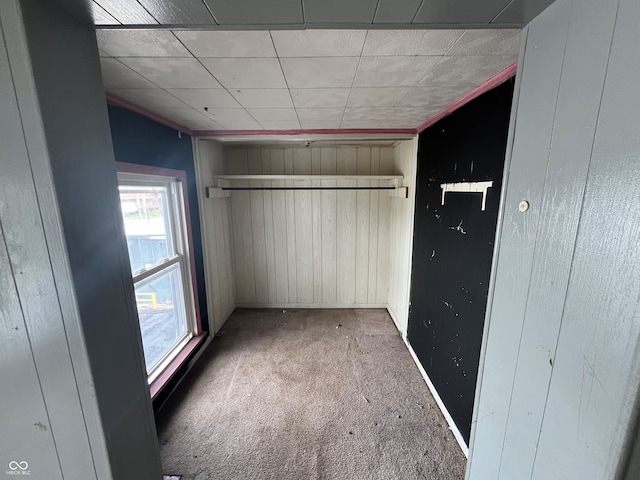 16 S 7th St, West Terre Haute, IN 47885 - unfurnished room featuring carpet, wood walls, and baseboards