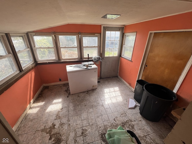 16 S 7th St, West Terre Haute, IN 47885 - unfurnished sunroom featuring lofted ceiling