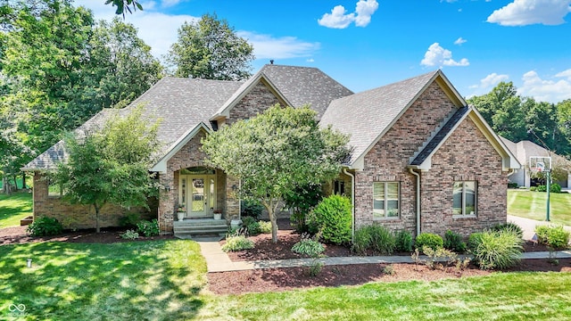 1344 S Fox Paw Dr, New Palestine, IN 46163 - view of front of house featuring a front lawn and brick siding