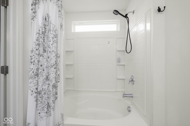 2502 Creekland Dr, Columbus, IN 47201 - bathroom with shower / bath combination with curtain