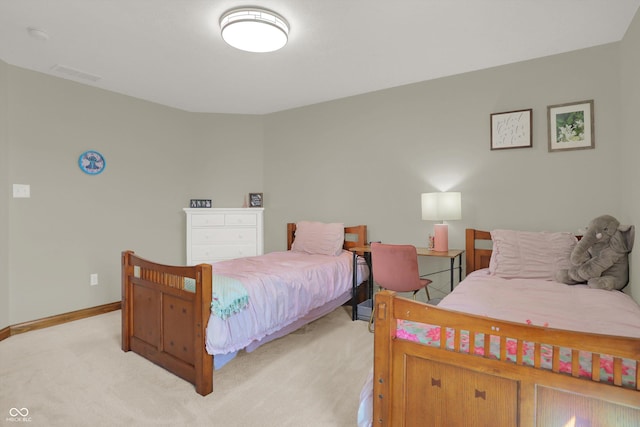 545 Walnut Woods Dr, Greenwood, IN 46142 - bedroom featuring light colored carpet and baseboards