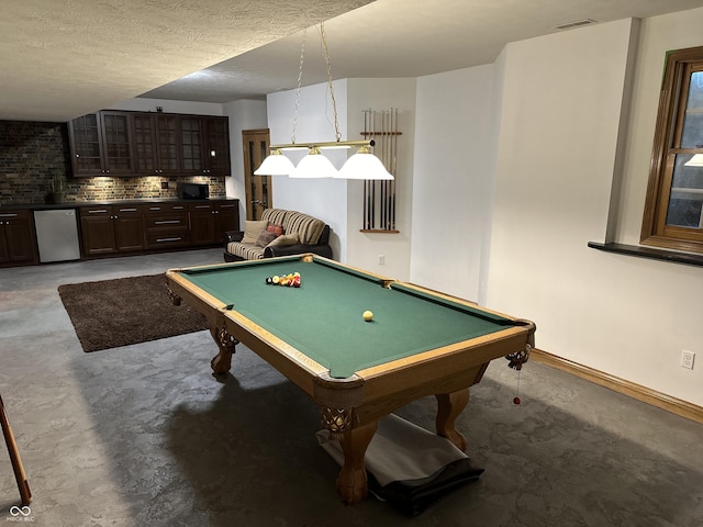 545 Walnut Woods Dr, Greenwood, IN 46142 - rec room featuring concrete flooring and billiards