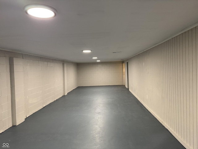 10328 Central Ave, Carmel, IN 46280 - finished basement with concrete block wall