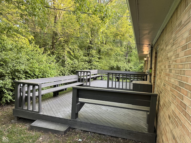 10328 Central Ave, Carmel, IN 46280 - wooden terrace featuring a forest view