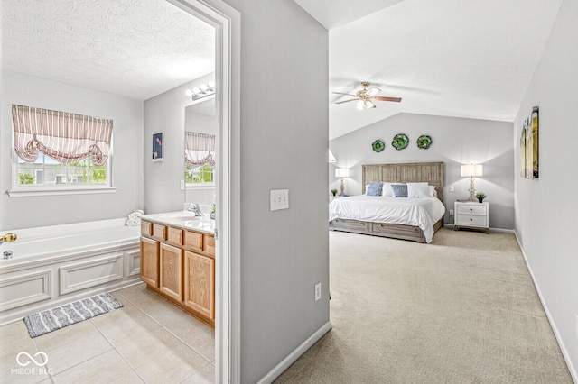 14353 Chariots Whisper Dr, Carmel, IN 46074 - bedroom featuring lofted ceiling and a ceiling fan