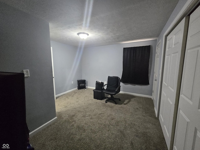 2248 Salem Park Dr, Indianapolis, IN 46239 - living area featuring carpet, baseboards, and a textured ceiling