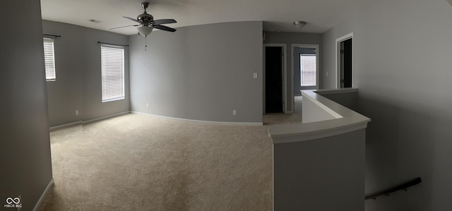 842 Westpointe Dr, Shelbyville, IN 46176 - carpeted empty room with ceiling fan and baseboards