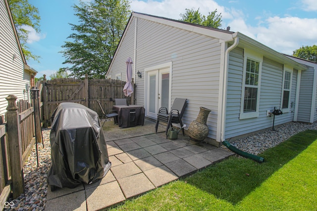 9774 Foxboro Ln, Fishers, IN 46038 - back of house with a patio, french doors, and a gate