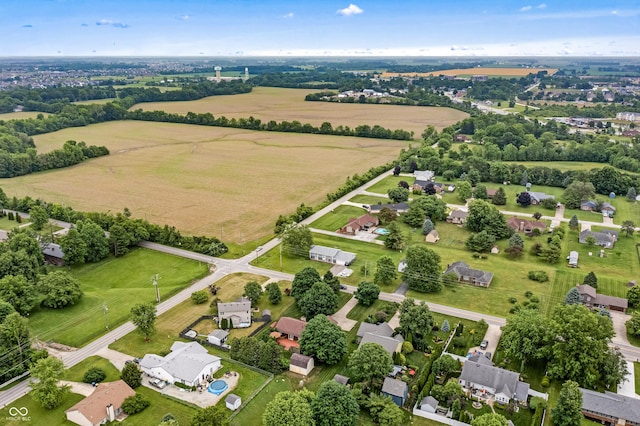 7426 N Carroll Rd, Indianapolis, IN 46236 - aerial overview of property's location with rural landscape