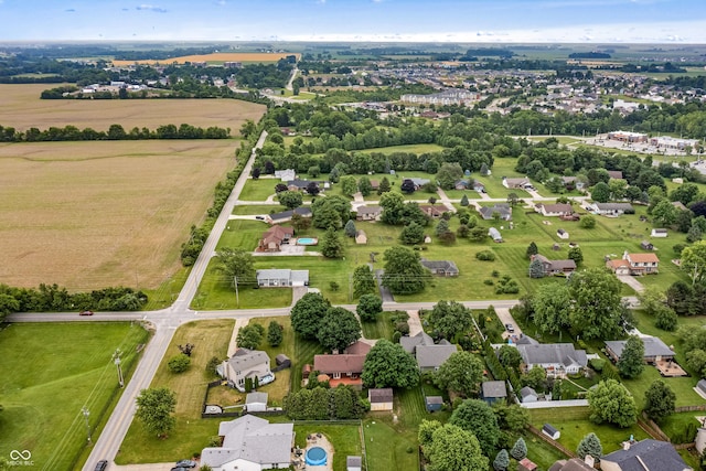 7426 N Carroll Rd, Indianapolis, IN 46236 - aerial view of property and surrounding area featuring rural landscape