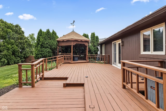 7426 N Carroll Rd, Indianapolis, IN 46236 - wooden deck with a gazebo