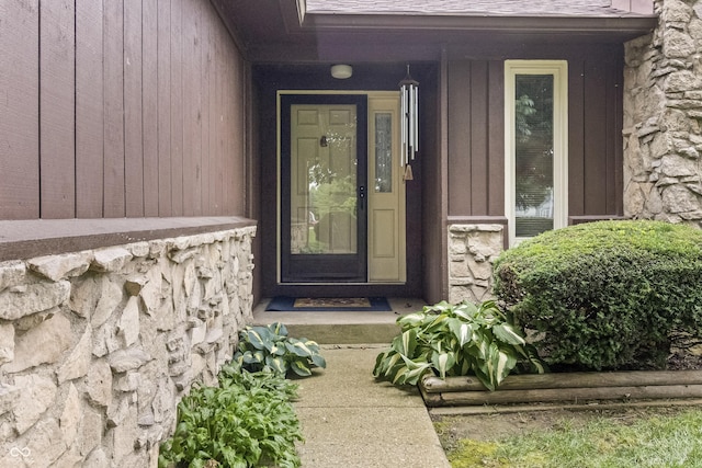 7426 N Carroll Rd, Indianapolis, IN 46236 - view of exterior entry featuring stone siding