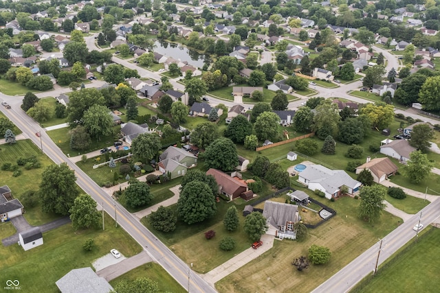 7426 N Carroll Rd, Indianapolis, IN 46236 - aerial view of residential area with a nearby body of water