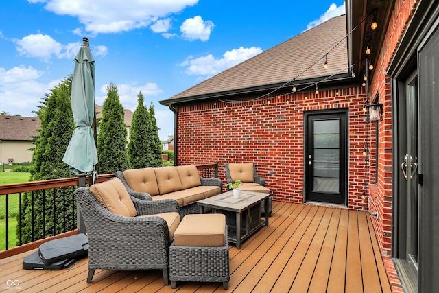 14492 Allison Dr, Carmel, IN 46033 - deck with an outdoor hangout area