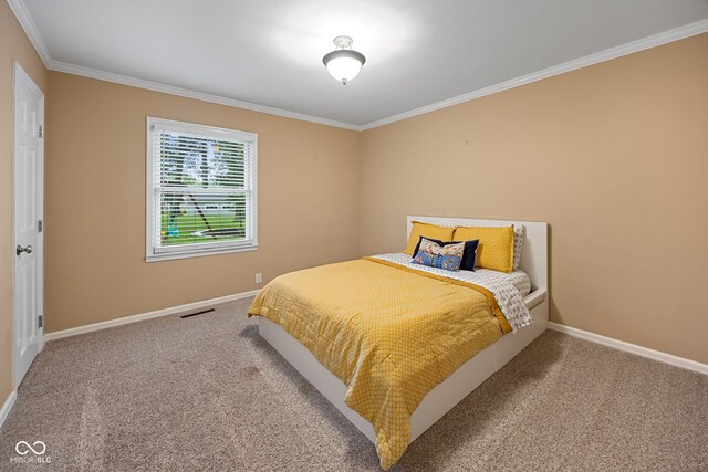3503 S 9th St, Lafayette, IN 47909 - bedroom featuring crown molding, carpet flooring, and baseboards