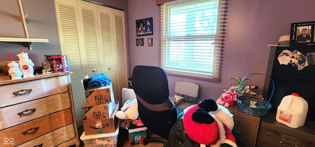 1619 Crest Ct, Indianapolis, IN 46214 - bedroom with a closet and an office area