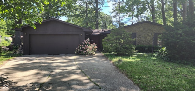 1619 Crest Ct, Indianapolis, IN 46214 - view of front of home featuring a garage and driveway