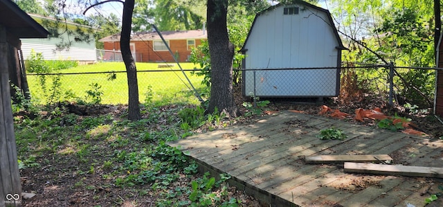 1619 Crest Ct, Indianapolis, IN 46214 - deck featuring an outbuilding