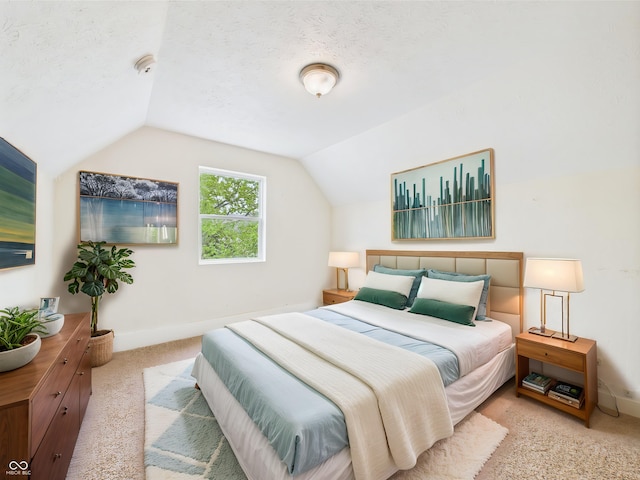 907 S A St, Elwood, IN 46036 - bedroom featuring carpet, lofted ceiling, and baseboards