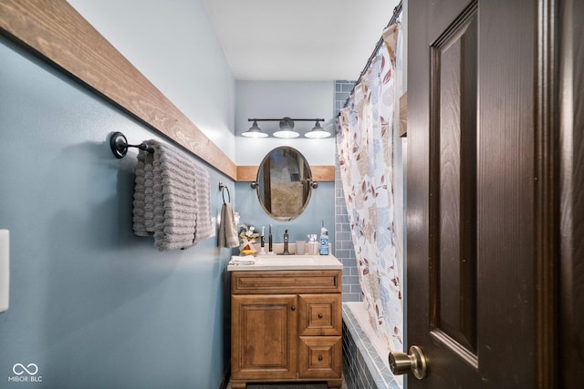 3480 W Broadus Dr, North Vernon, IN 47265 - full bath with vanity and shower / bath combo