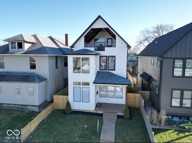811 E Minnesota St, Indianapolis, IN 46203 - view of front of house with a balcony and board and batten siding