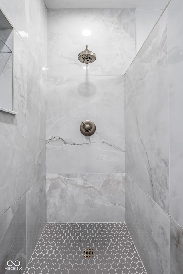 435 Virginia Ave Unit 106, Indianapolis, IN 46203 - bathroom with tiled shower