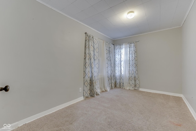 1601 Southern Ave, Beech Grove, IN 46107 - carpeted spare room with crown molding and baseboards