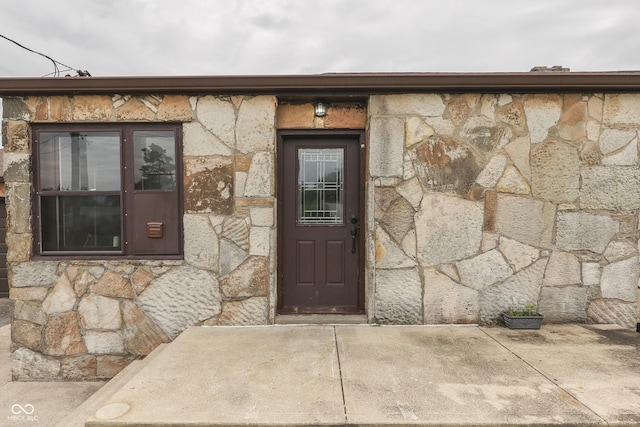 1601 Southern Ave, Beech Grove, IN 46107 - doorway to property featuring stone siding