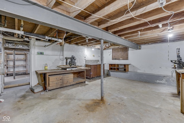 1601 Southern Ave, Beech Grove, IN 46107 - unfinished below grade area featuring a workshop area