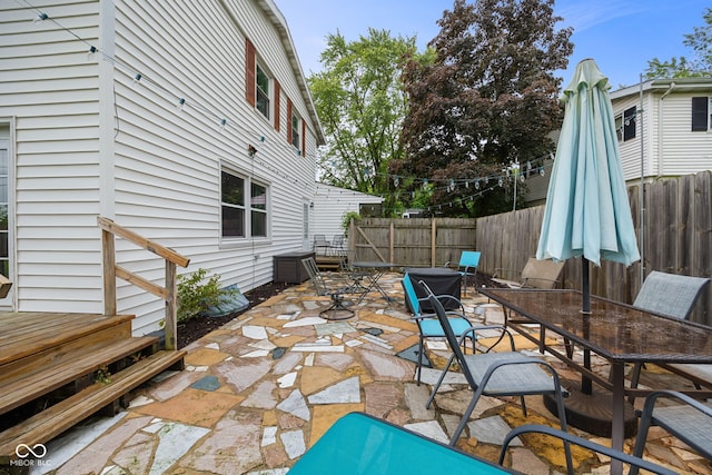 124 Knox Dr, West Lafayette, IN 47906 - fenced backyard with a patio and outdoor dining area