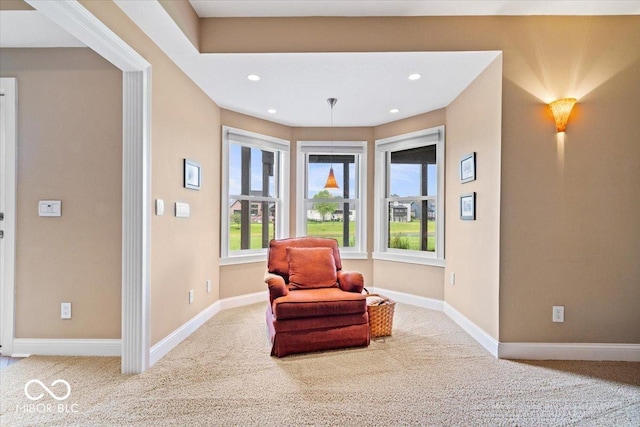 14711 Macduff Dr, Noblesville, IN 46062 - living area with carpet, baseboards, and recessed lighting