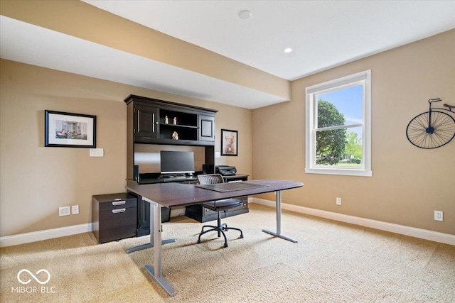 14711 Macduff Dr, Noblesville, IN 46062 - home office with baseboards and light carpet