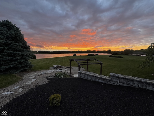 5758 N 900 W, Thorntown, IN 46071 - yard at dusk with a yard