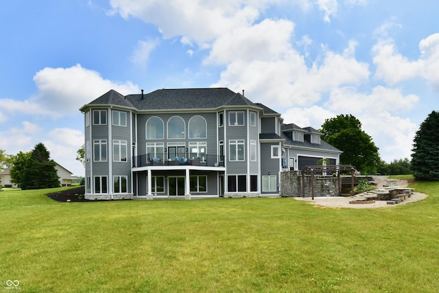 5758 N 900 W, Thorntown, IN 46071 - rear view of house featuring a yard
