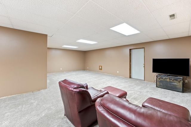 11875 W 700 S, Columbus, IN 47201 - carpeted living area with a drop ceiling