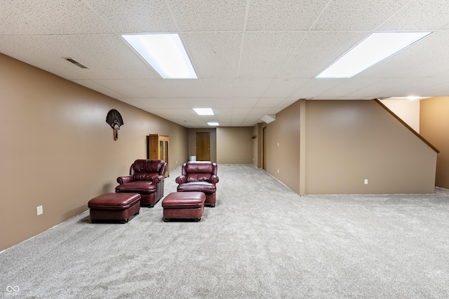 11875 W 700 S, Columbus, IN 47201 - sitting room with carpet floors and a paneled ceiling