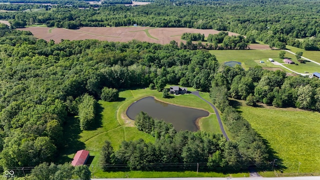 11875 W 700 S, Columbus, IN 47201 - drone / aerial view of a forest and a nearby body of water