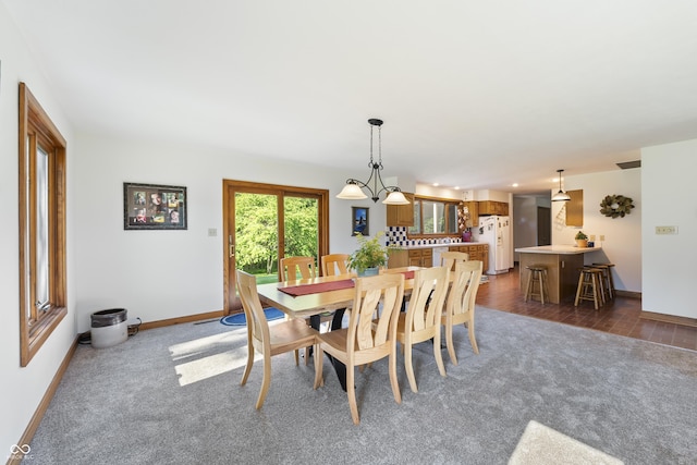 11875 W 700 S, Columbus, IN 47201 - dining space featuring carpet and baseboards